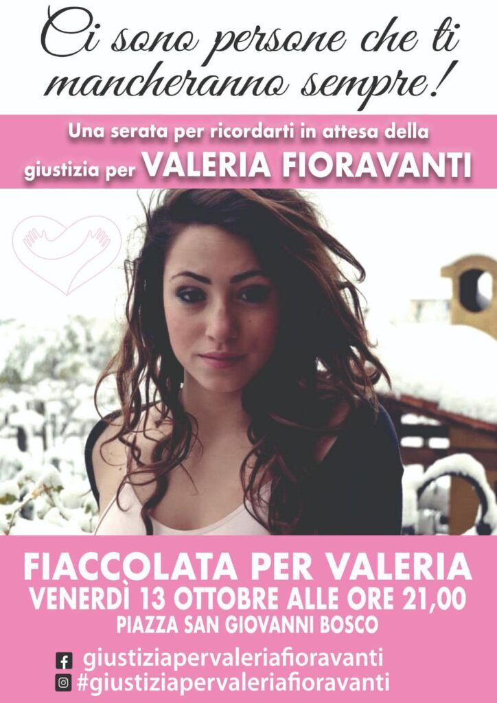 Fiaccolata per Valeria Fioravanti