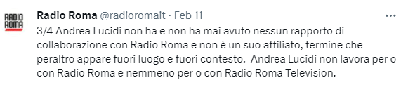 Risposta Radio Roma 3 di 3